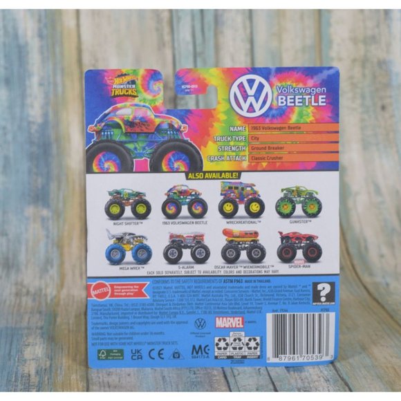 Hot Wheels Monster Trucks Volkswagen Beetle- Psyco-Delic New - Picture 3 of 3